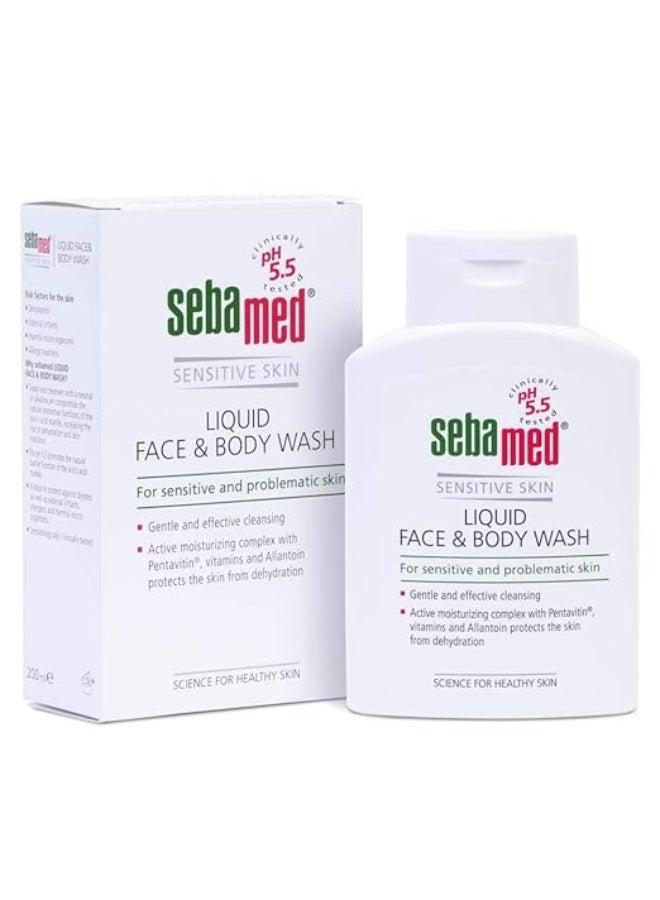 Sebamed Liquid Face & Body Wash 200Ml -Moisturizing Protects The Skin From Dehydration - Image 1